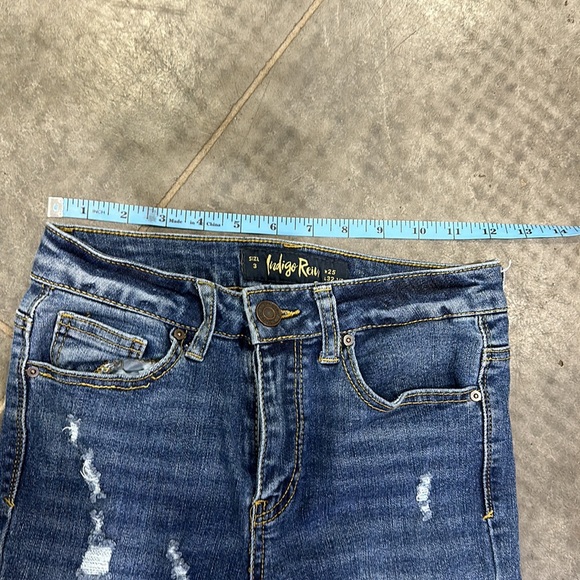 Indigo Rein Distressed Flare Jeans 3, 25 - Picture 2 of 7